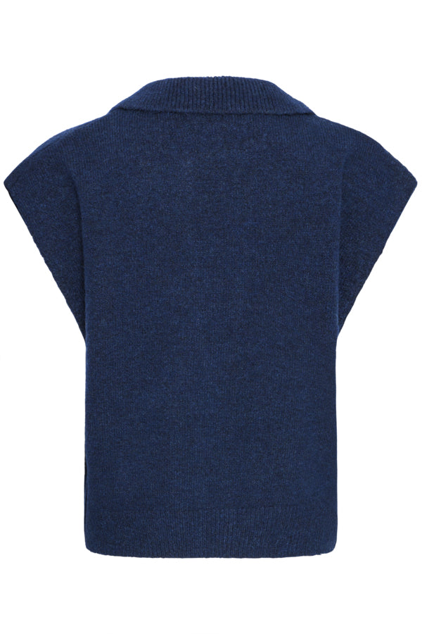 Povoke Wool Mix Tank - Navy