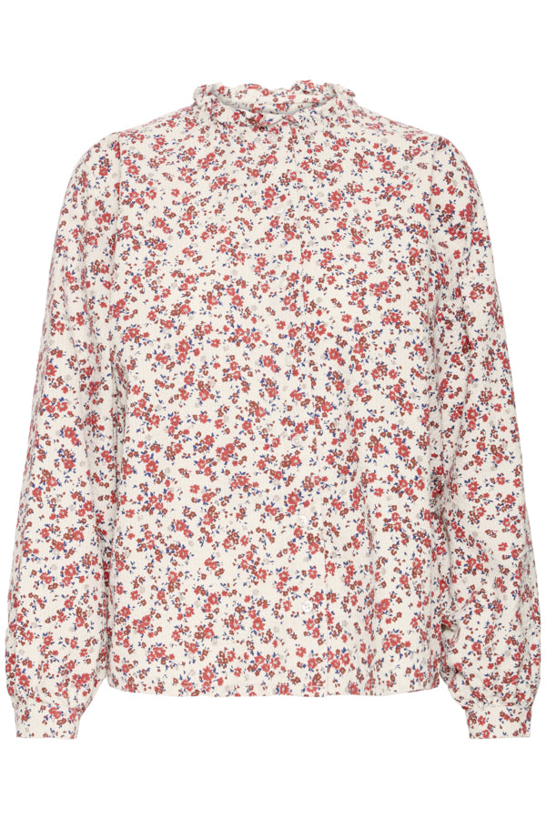 Qwina Shirt - Red Ditsy