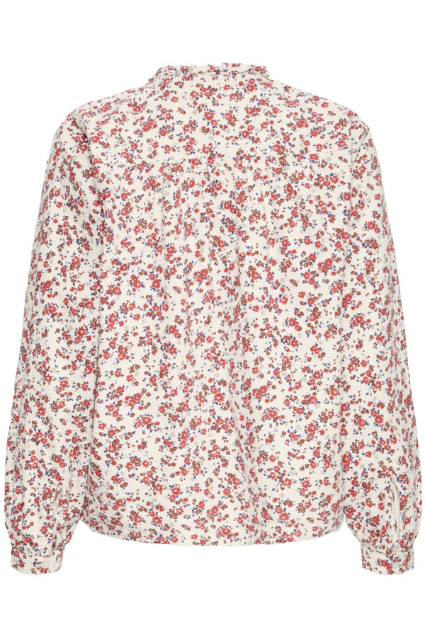 Qwina Shirt - Red Ditsy