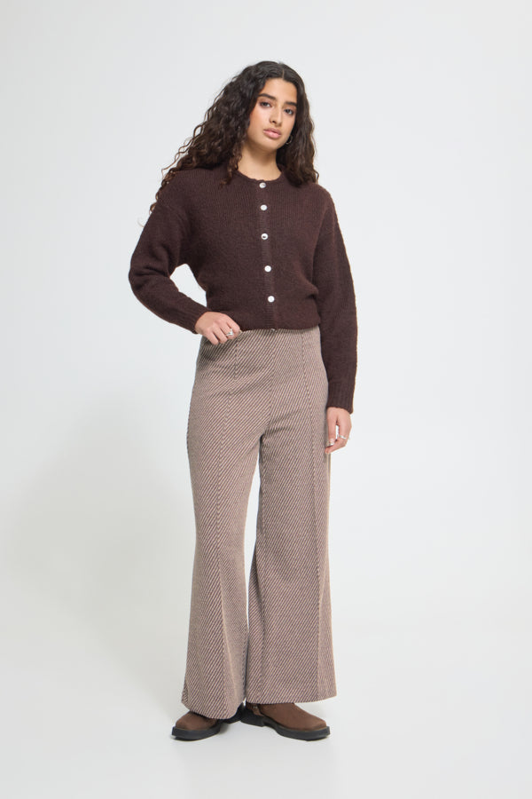 Kate Twillish Wide Trouser - Fawn