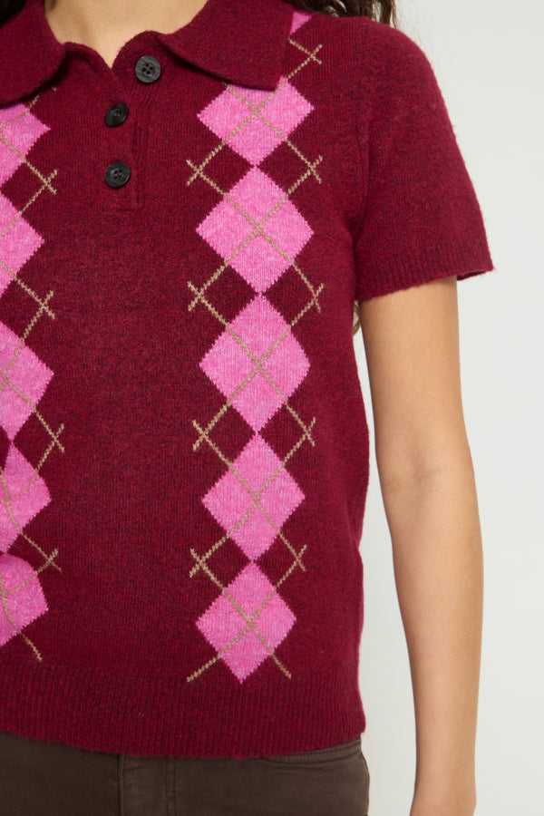 Dasila Knit - Pink and Wine