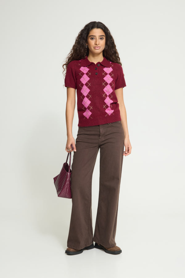 Dasila Knit - Pink and Wine