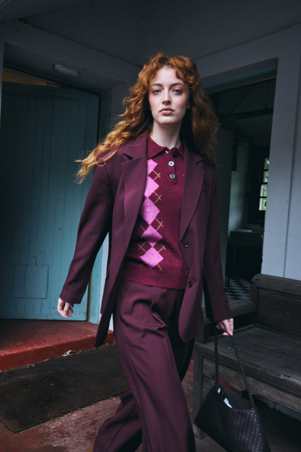 Dasila Knit - Pink and Wine