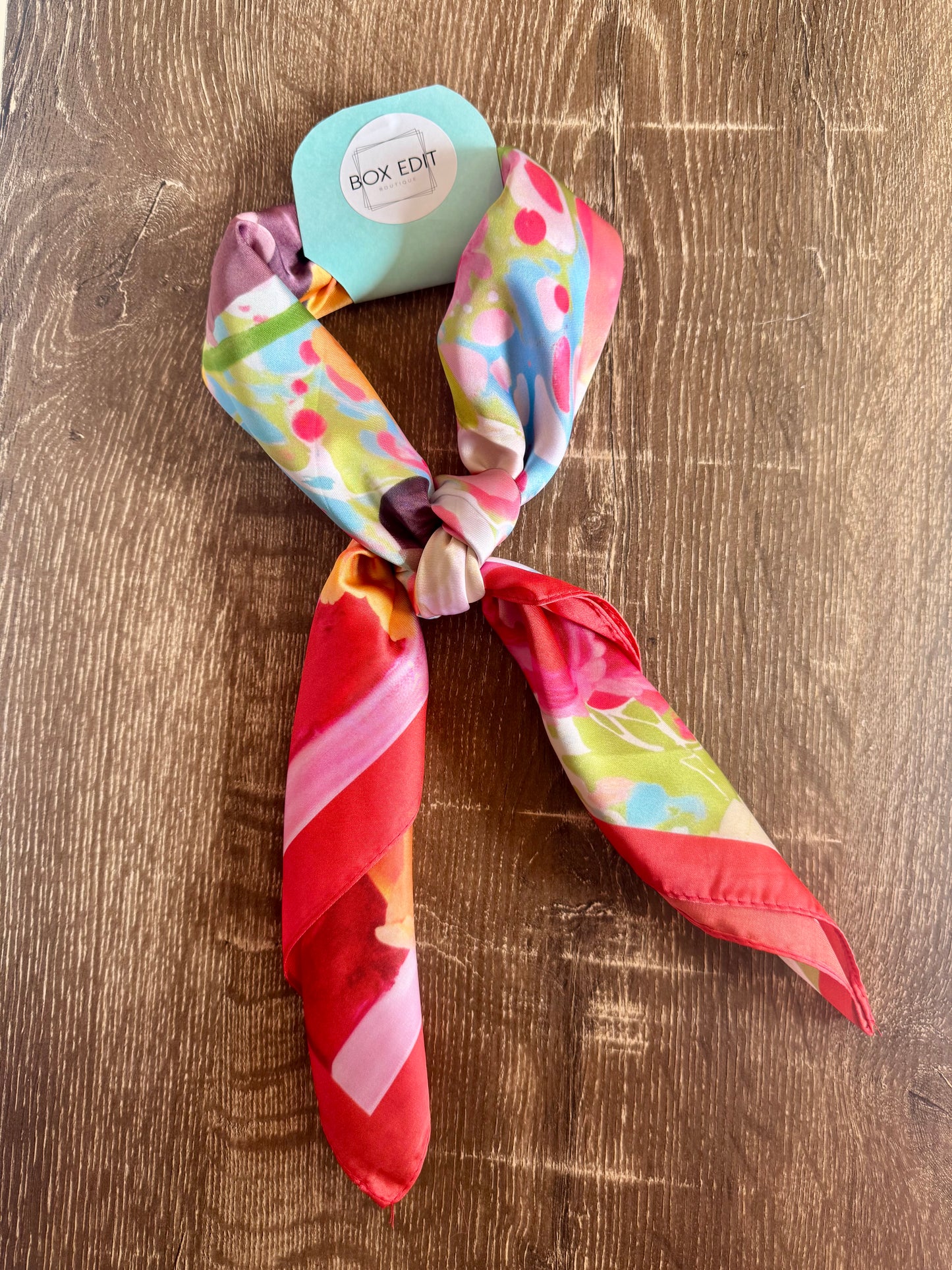 Satin Neckerchief - Tulip Floral