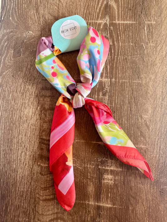 Satin Neckerchief - Tulip Floral