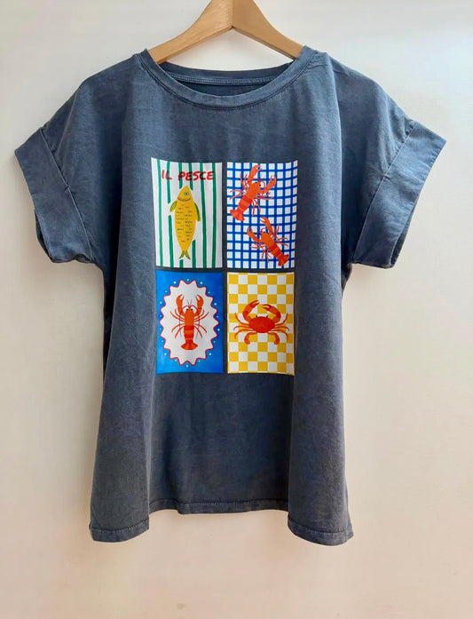 Postcard Tee - Grey