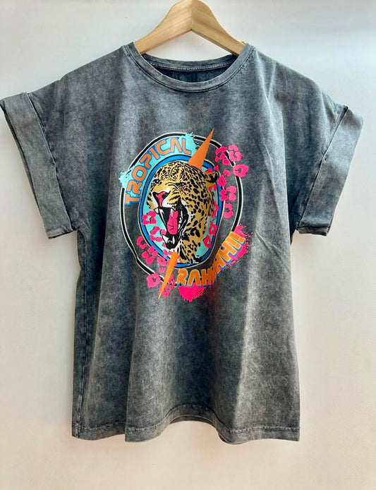 Acid Tiger Tee - Grey