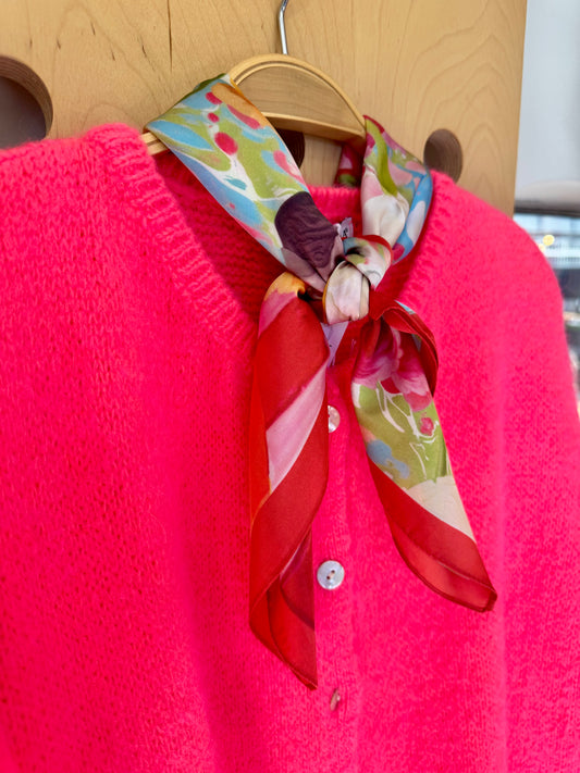 Satin Neckerchief - Tulip Floral