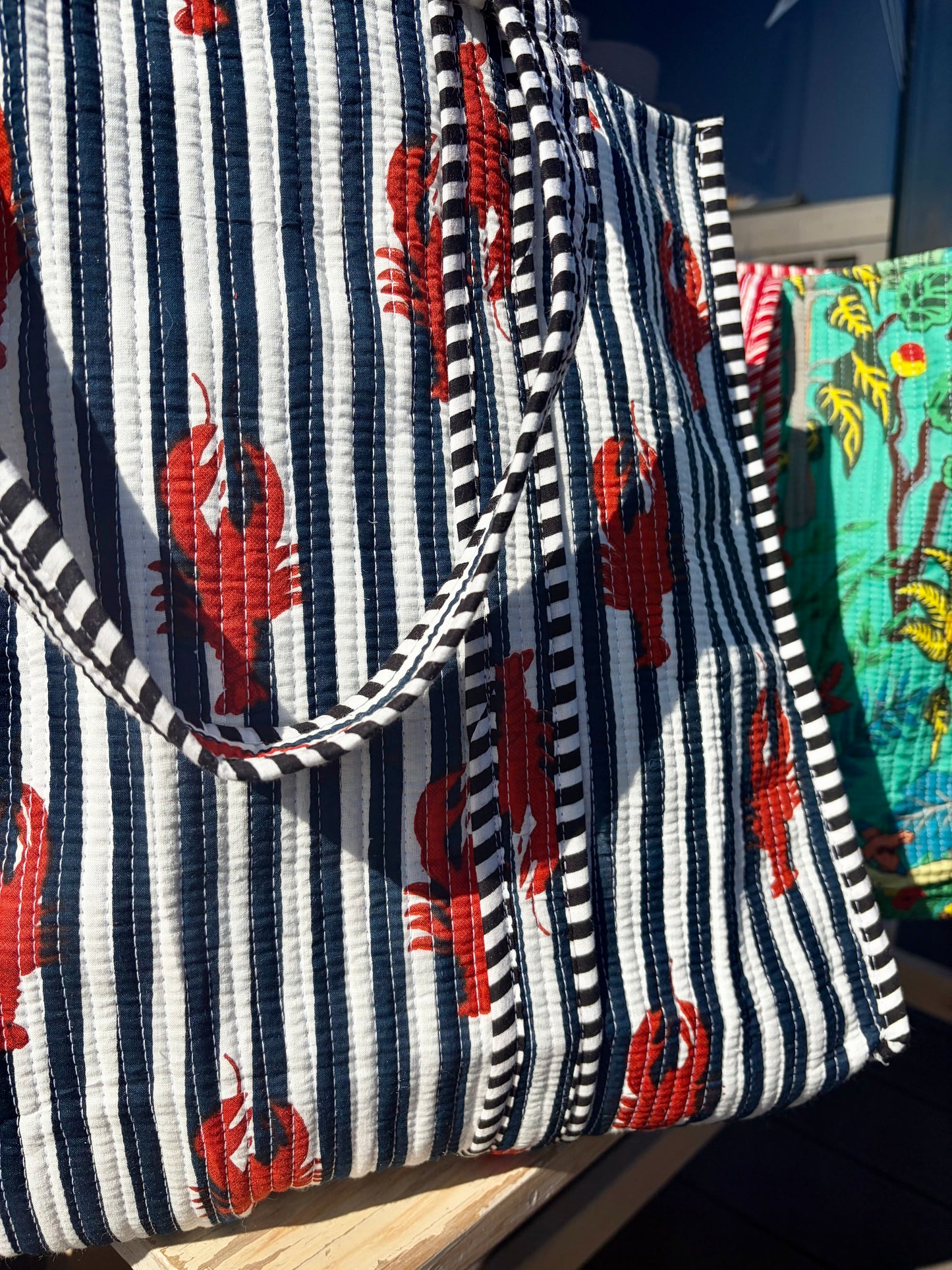 Lobster Carry All Tote Bag - Navy/Blk