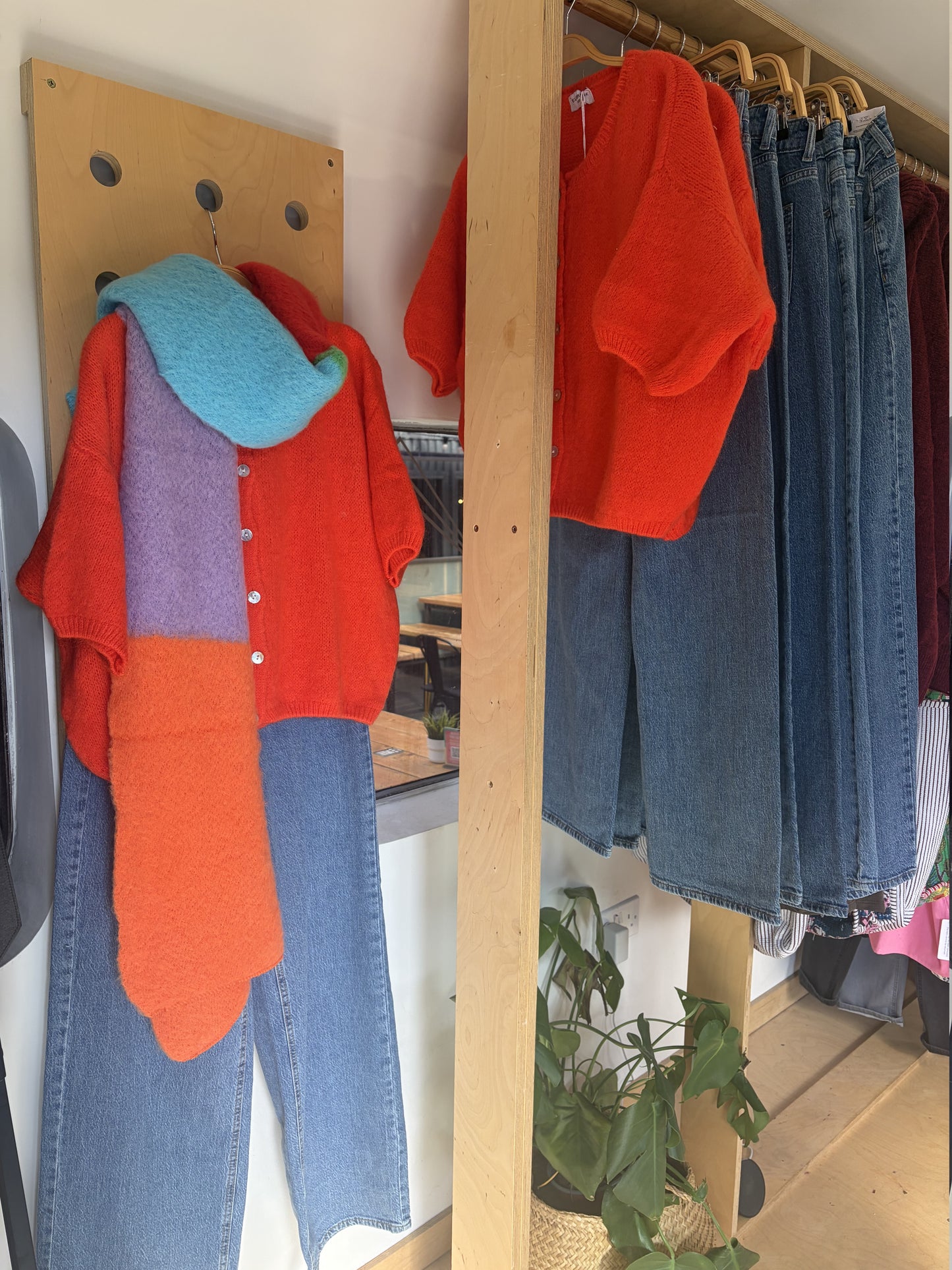 Kid Mohair and wool Cardi - Orange