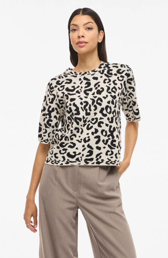 Vila Knitted Animal Tee