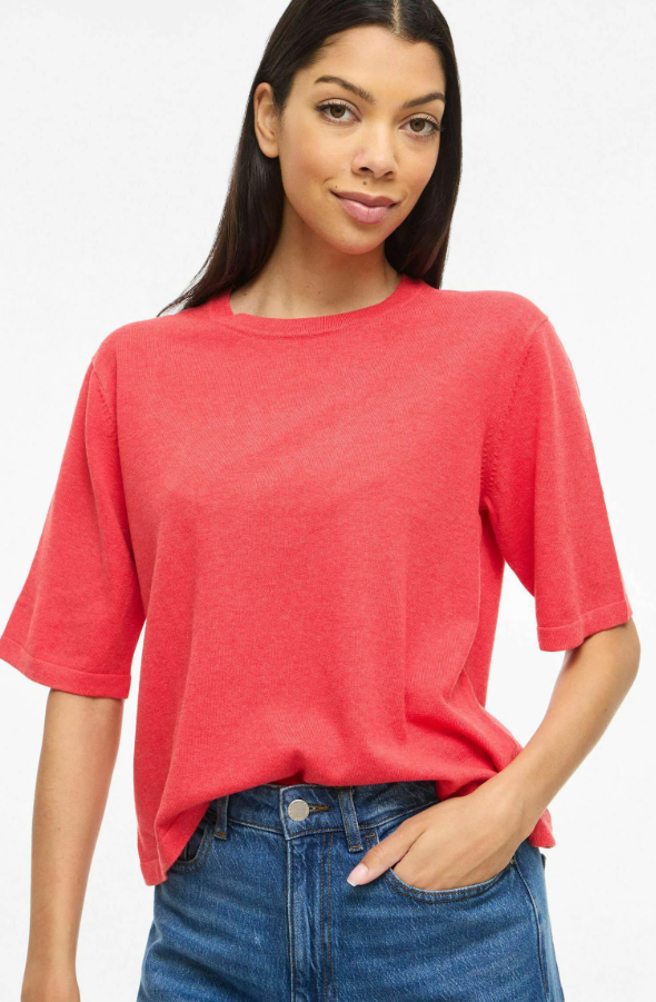 Vila Knitted Red Tee