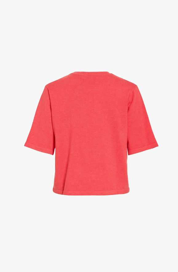 Vila Knitted Red Tee