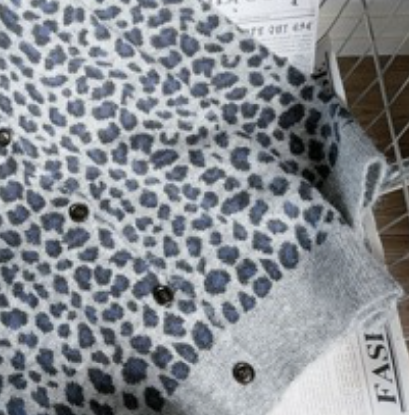 Layla Knit - Grey leopard