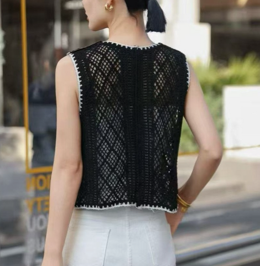 Crochet Waistcoat - Mono