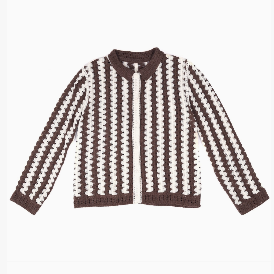 Crochet Cardigan - Choc