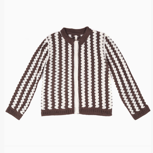 Crochet Cardigan - Blk