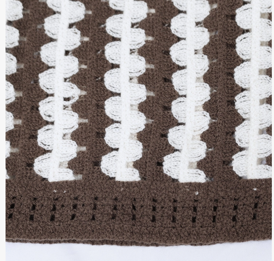 Crochet Cardigan - Choc