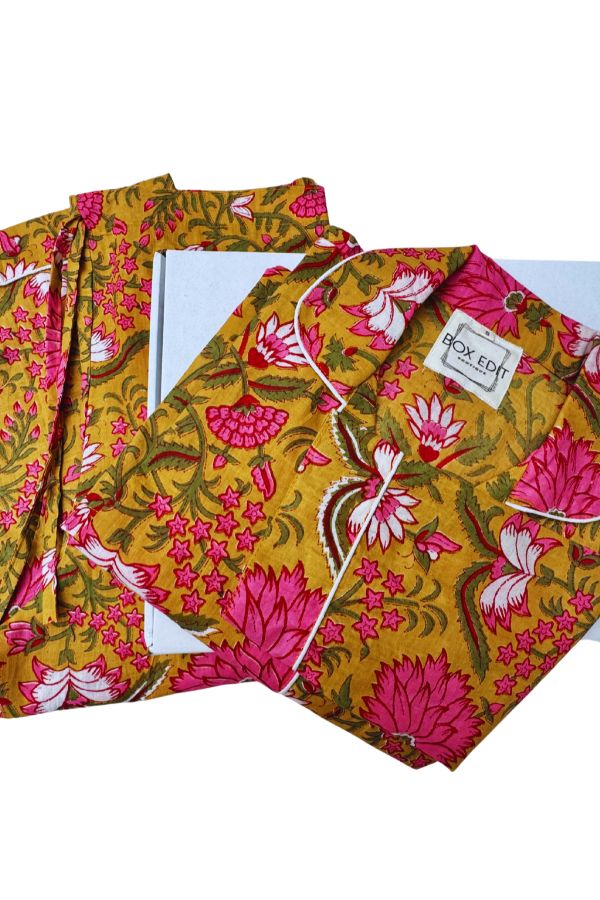 Box Edit Pyjama - Ochre Paisley