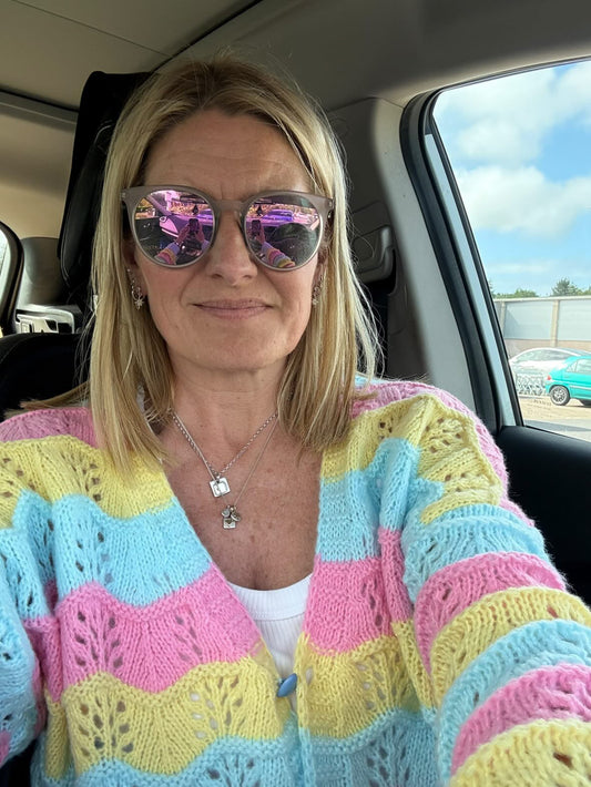 Prima Pastel Wave Cardi - Multi