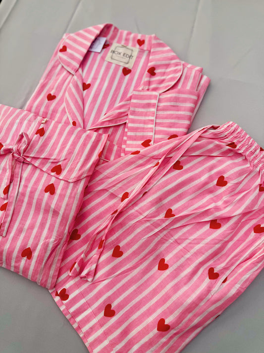 Heart Box Edit short PJ - Pink