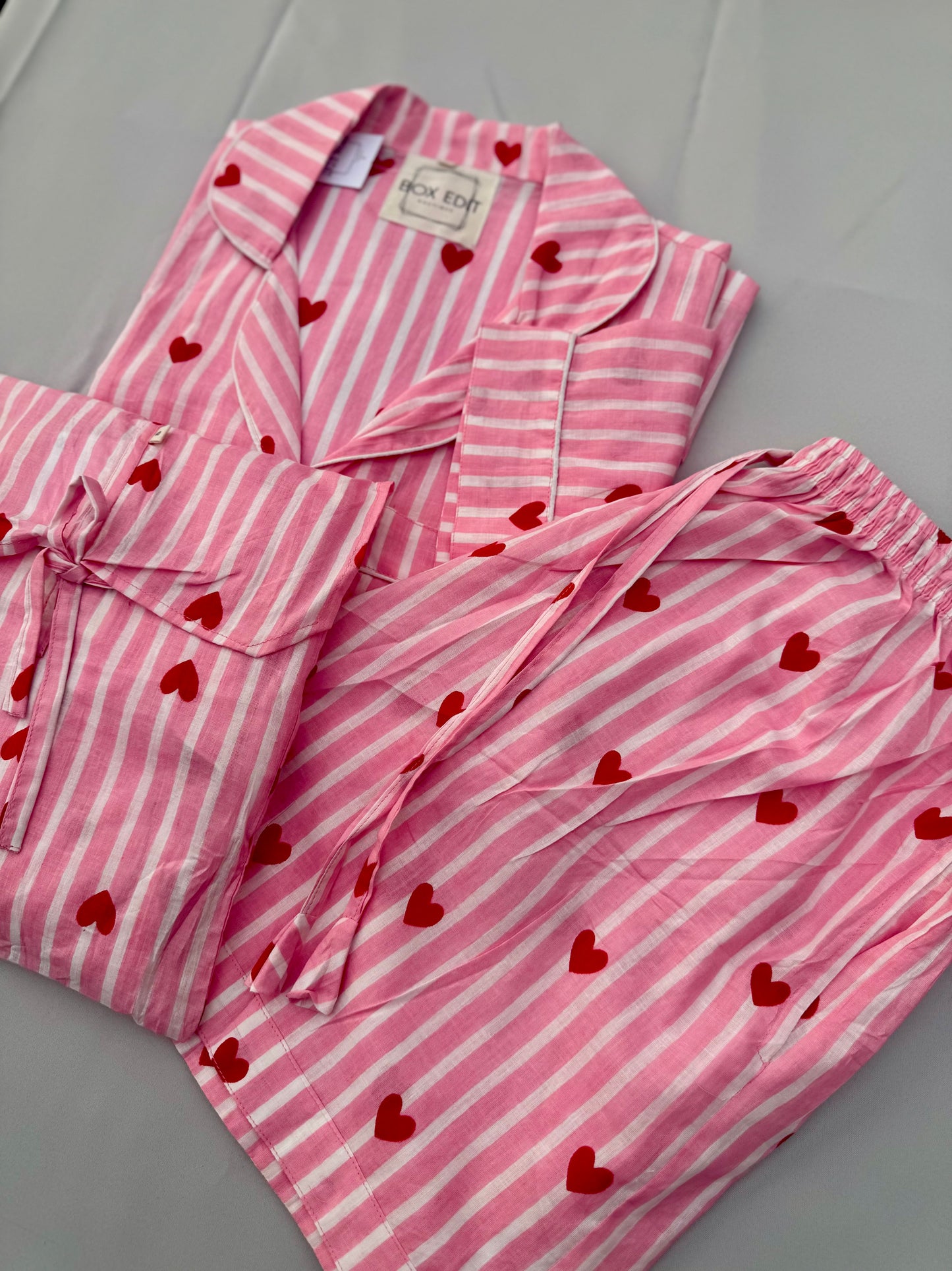 Heart Box Edit short PJ - Pink